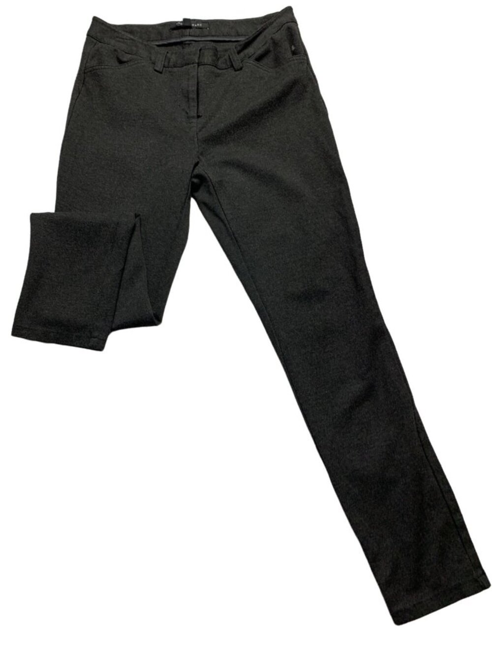 Andrew Marc Womens Charcoal Gray Stretch Slim Fit Pants Size 4